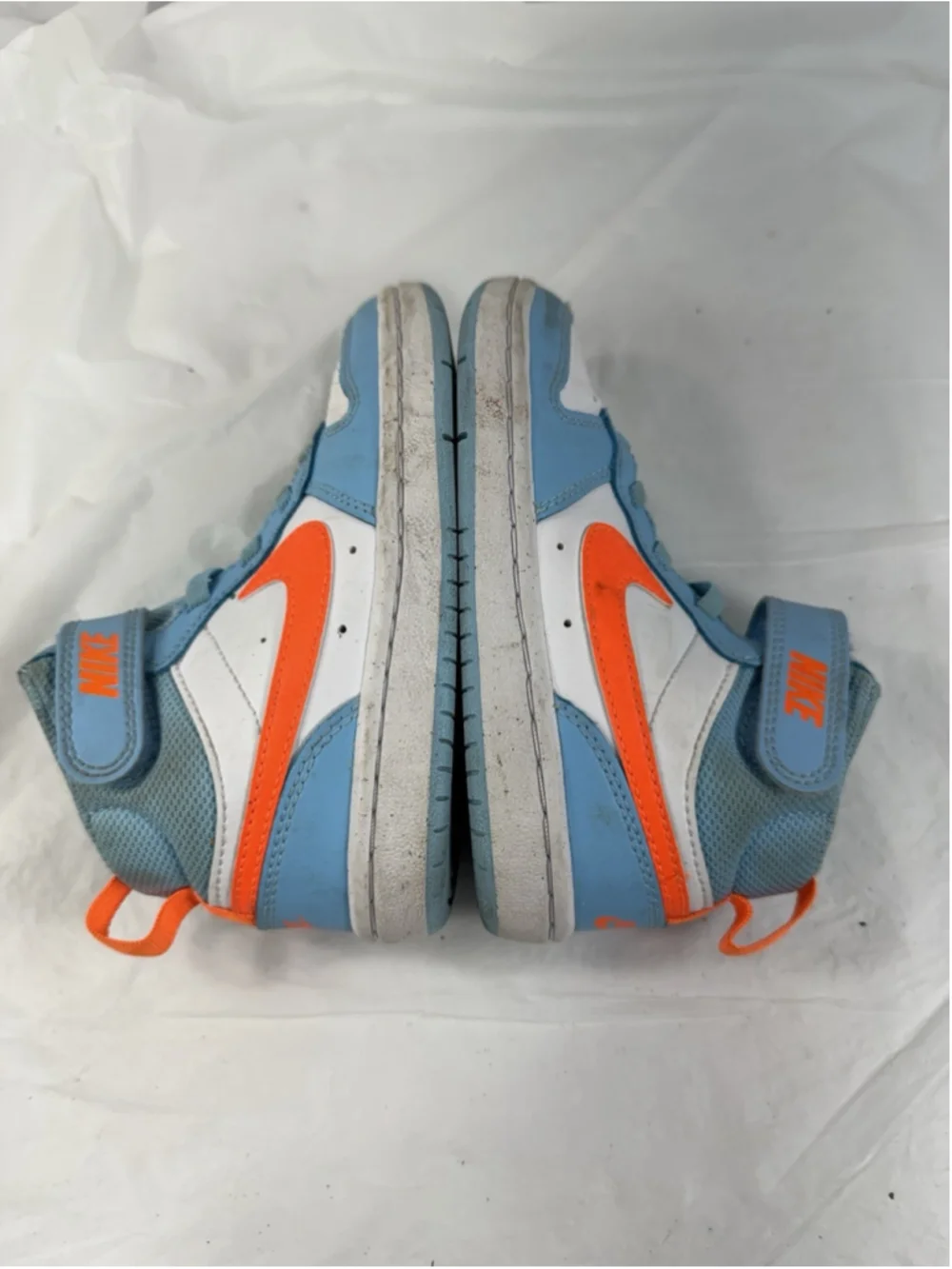 Nike Court Borough Mid 2 BG Kids 10.5C Sneakers Blue/Orange SZ 7Y NIB HF4791-407